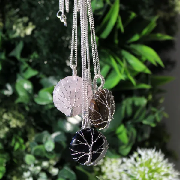 Náhrdelník Strom Života z Drahých Kamenů - Růženín
