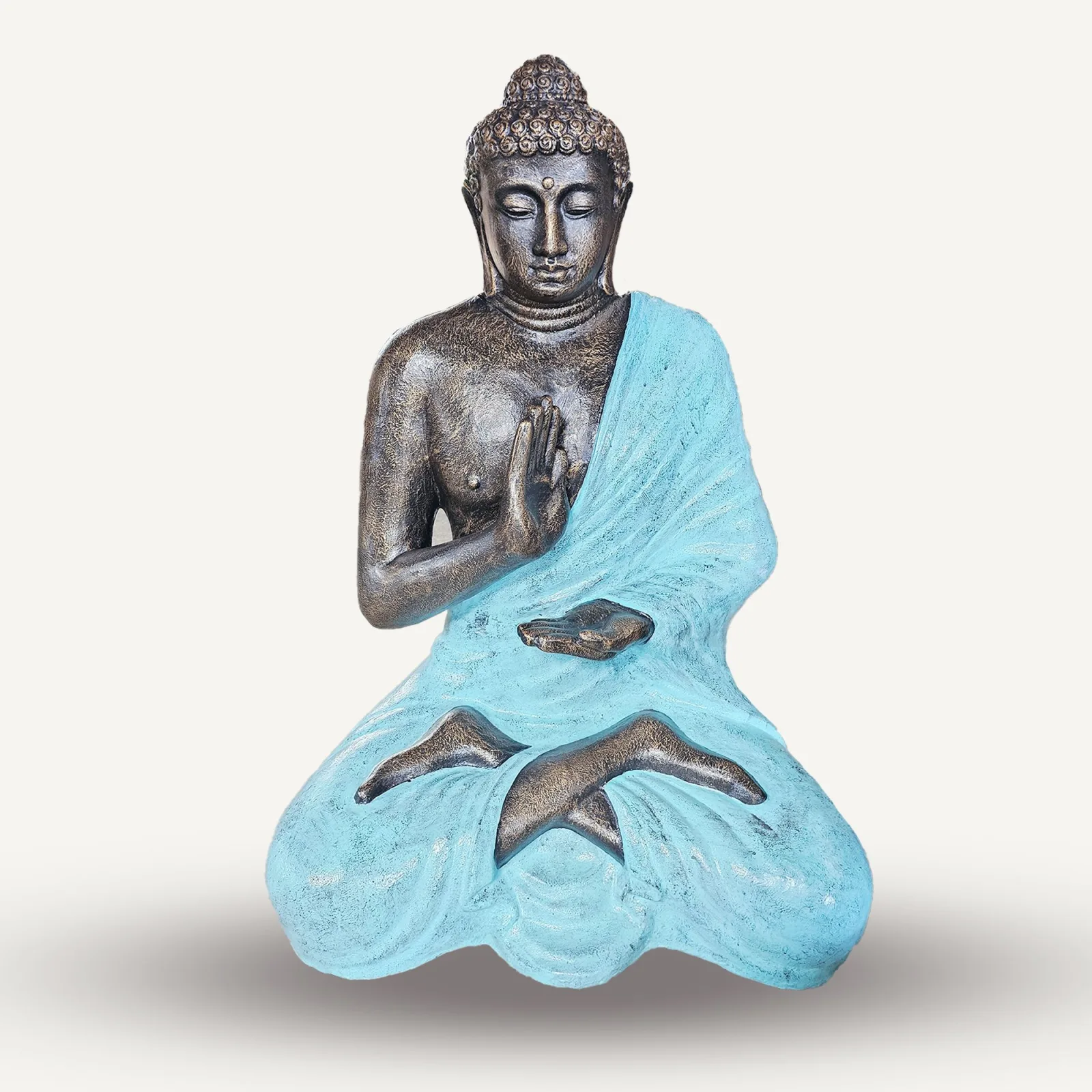 Velký Turquoise & Kamenný Buddha - Meditace na Stupě - 1.5m