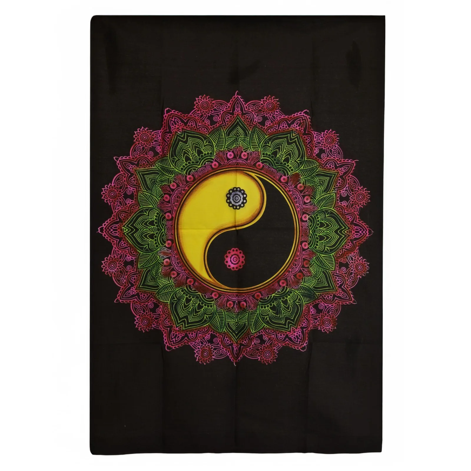 Bavlněné Nástěnné Závěsy (70x110cm) - Ying & Yang Mandala