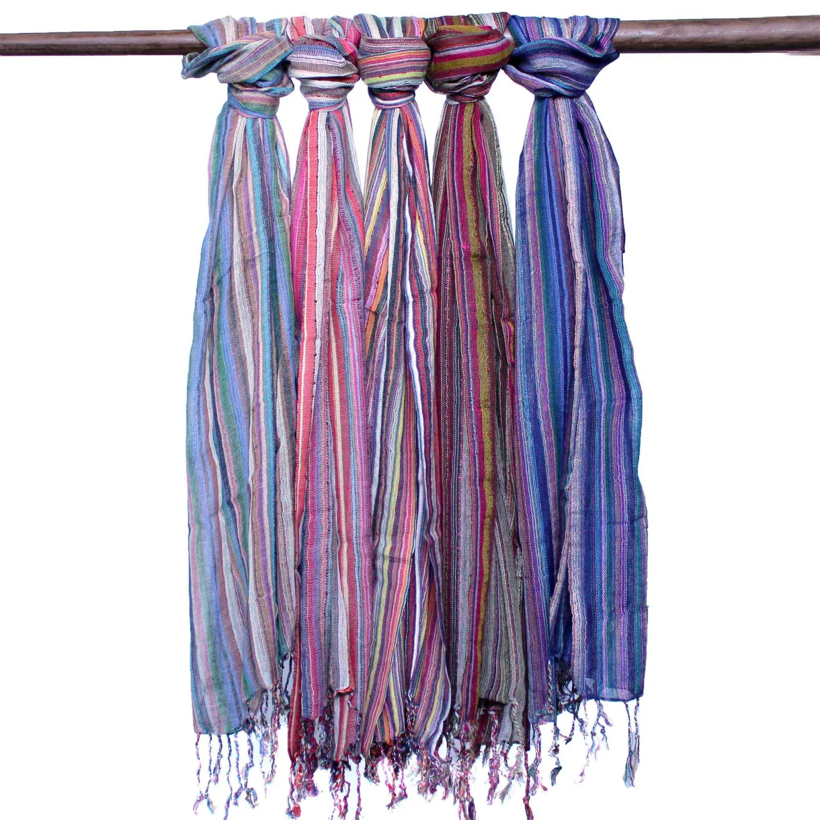 Indické Boho Šátky - 50x180cm - Náhodné Fialové