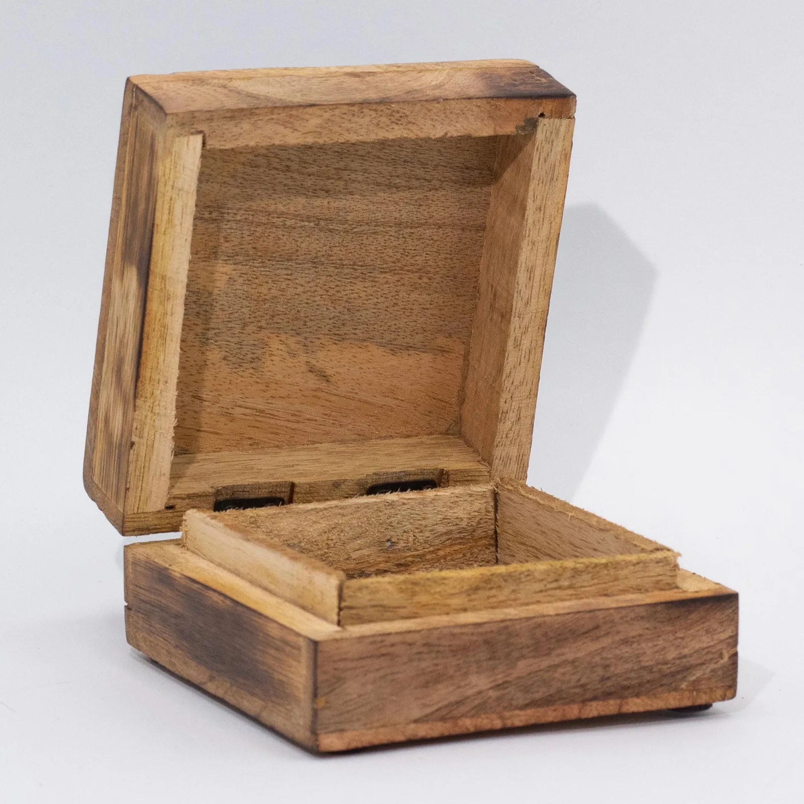 Velká Čtvercová Krabička 15x17.5x8cm - Hříbový Design - Kaštanový