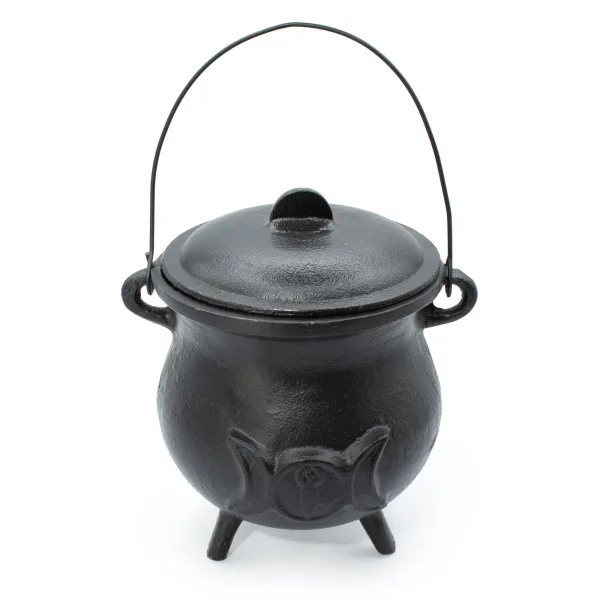 Extra obrovský litinový kotlík s trojitým měsícem 23x18 cm (alespoň 4 kg)