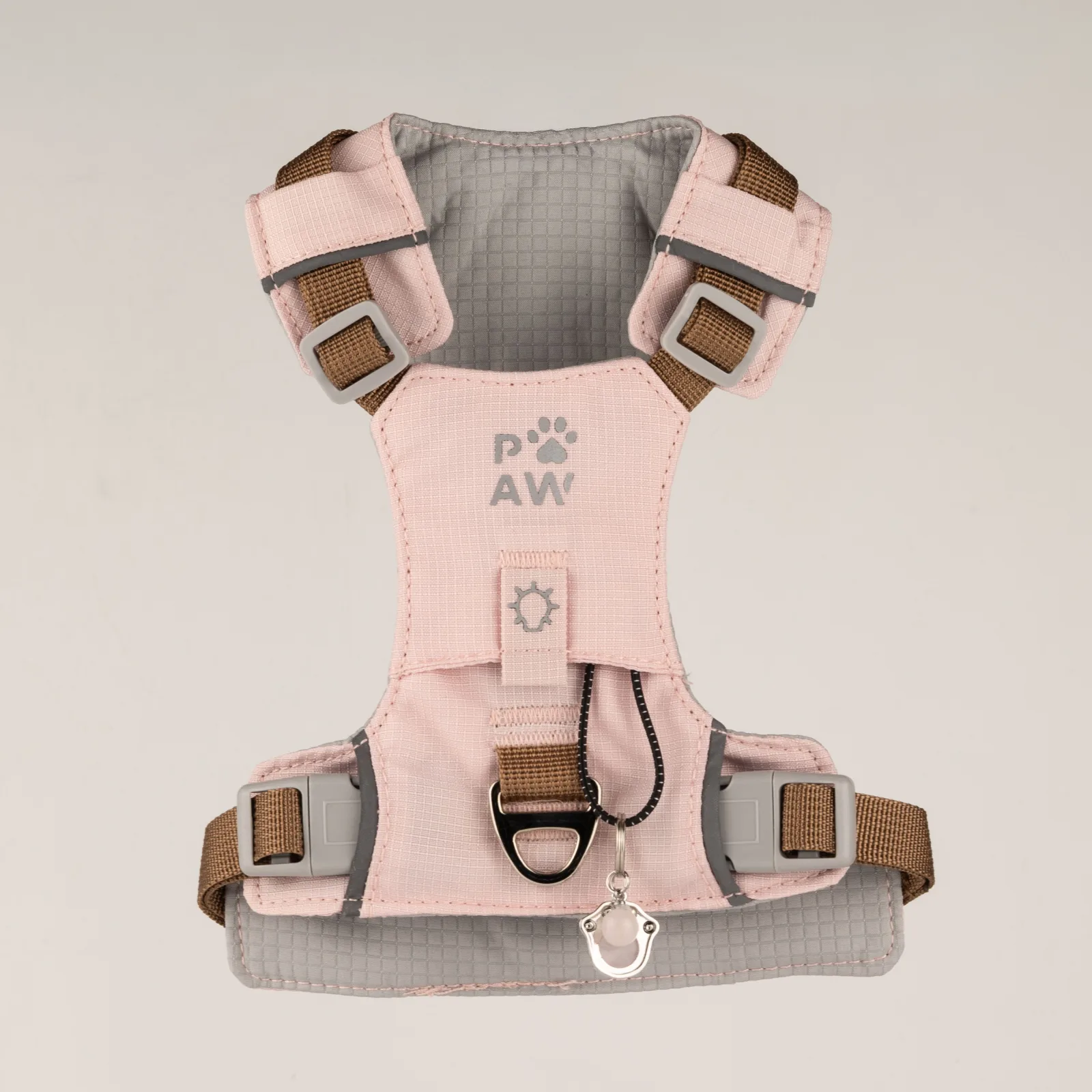 P-AW postroj pro psa Guardian s přívěskem z růženínu - (4-8 kg)
