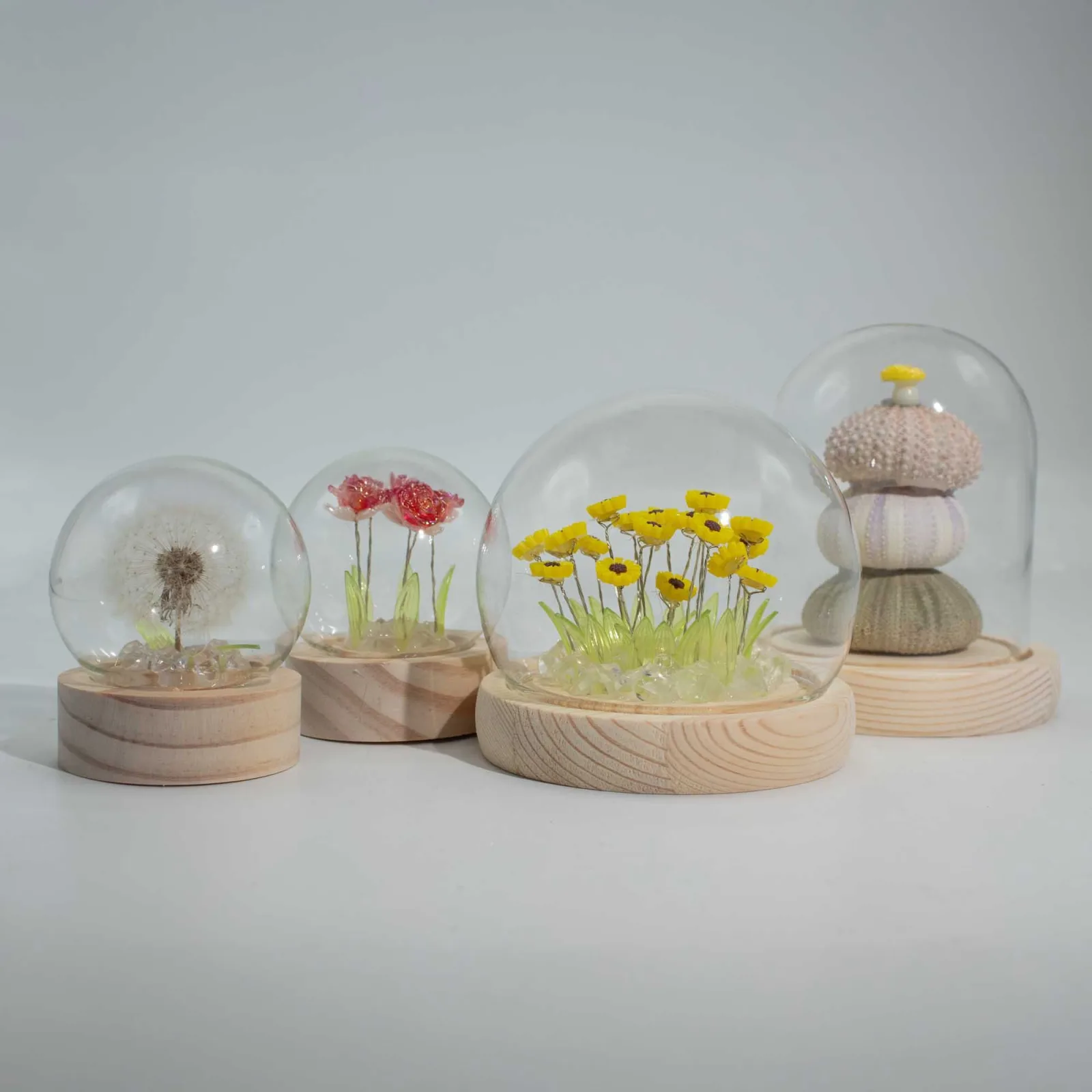 Svítící Květinová Zahrádka v Kopuli - 20 Barevných Tulipánů - LED, USB