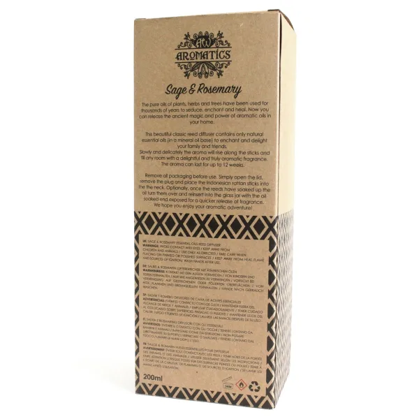 Šalvěj & Rozmarín Difuzér s Esenciálním Olejem - 200 ml