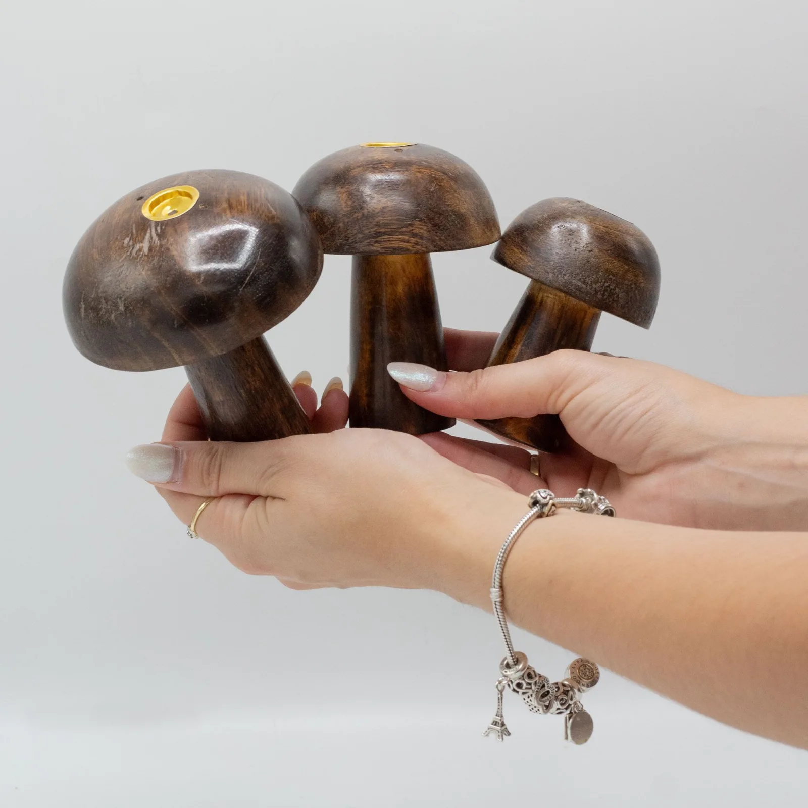 Set 3 Mini Stojánků na Kužely - Hříbky (10cm 9cm 8cm)