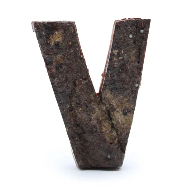 Písmeno - Rustikální Kůra - V  - 7cm