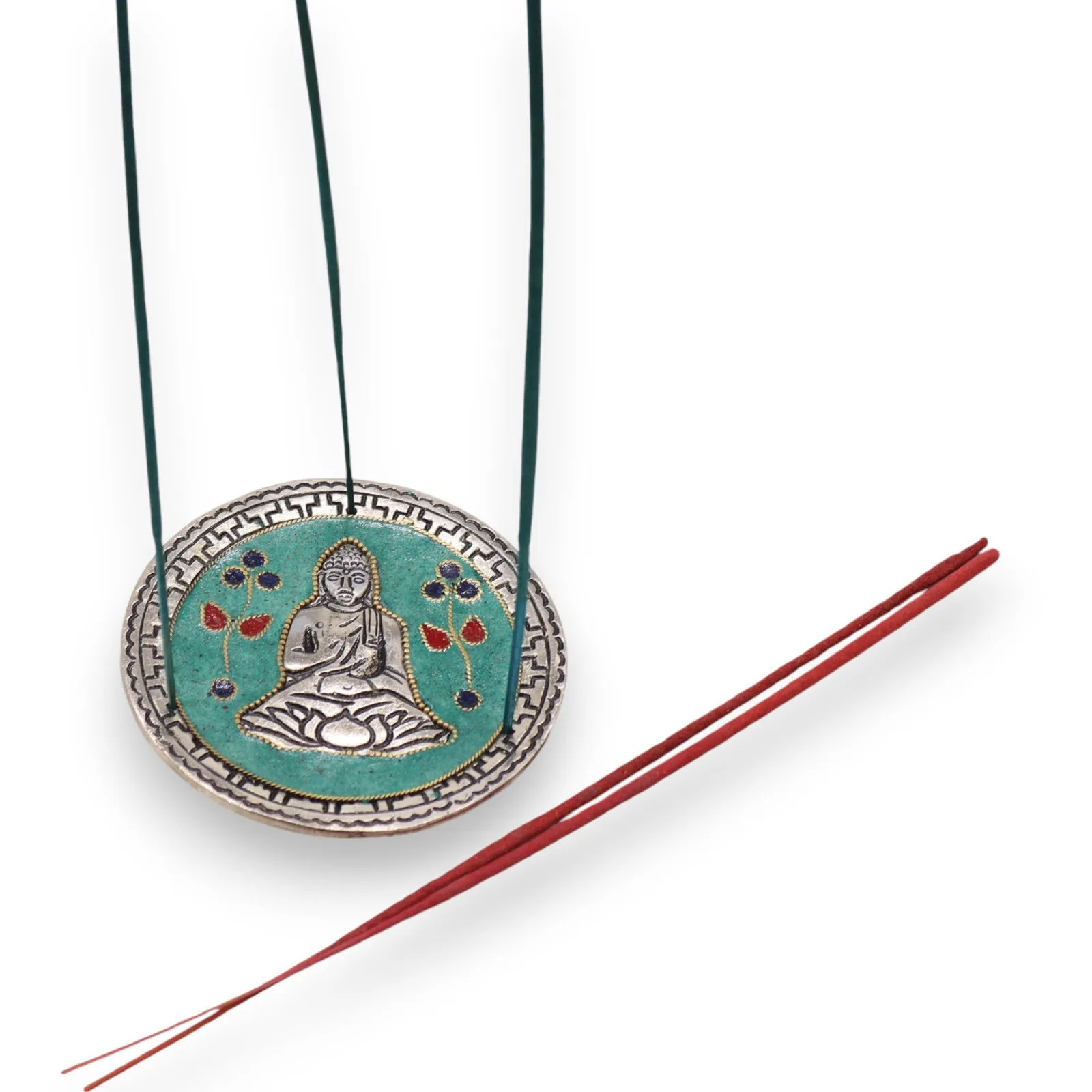 Stojan na Vonné Tyčinky - Zelený Buddha 10cm