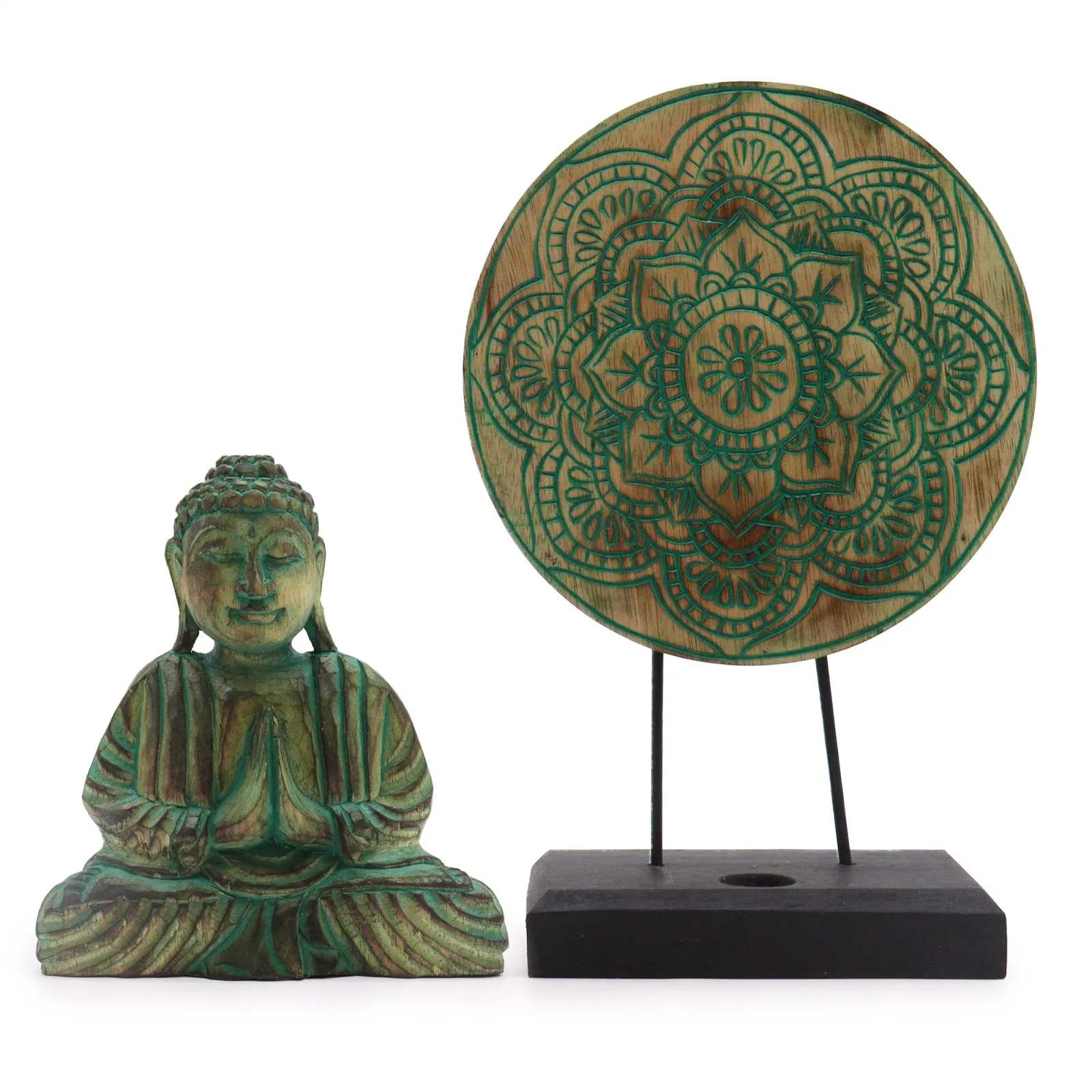Buddha Feng Shui Set - Buddha Uzel - Zelená