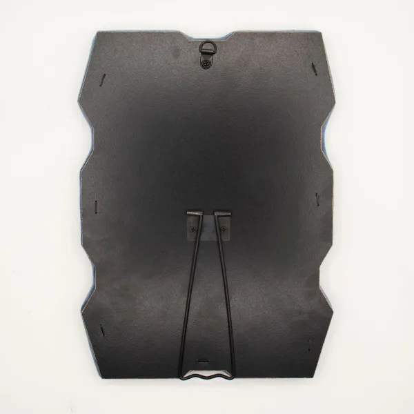 Měkké Vlnité Zrcadlo - Robustní Rám - Královská Modrá - 30.5x22.5x2.3cm