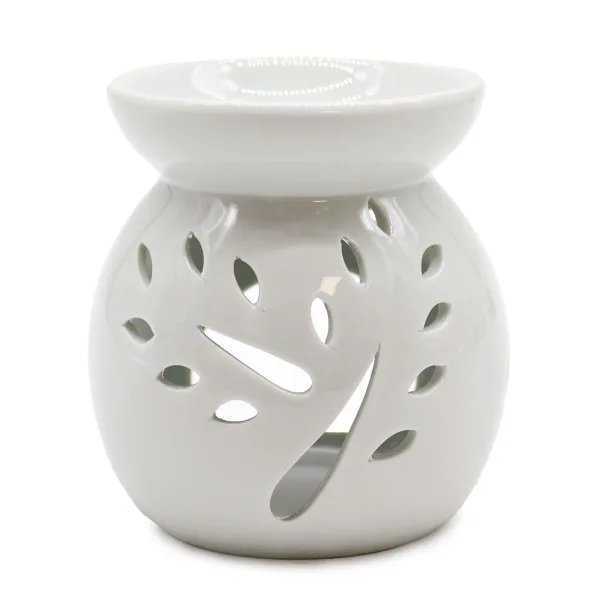 VELKÁ Klasická Bílá Aroma Lampa - Výřez Strom
