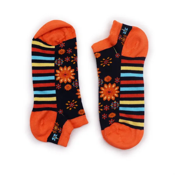 S/M Hop Hare Bambusové Ponožky - Nízké (36-40) - Mandala Květy