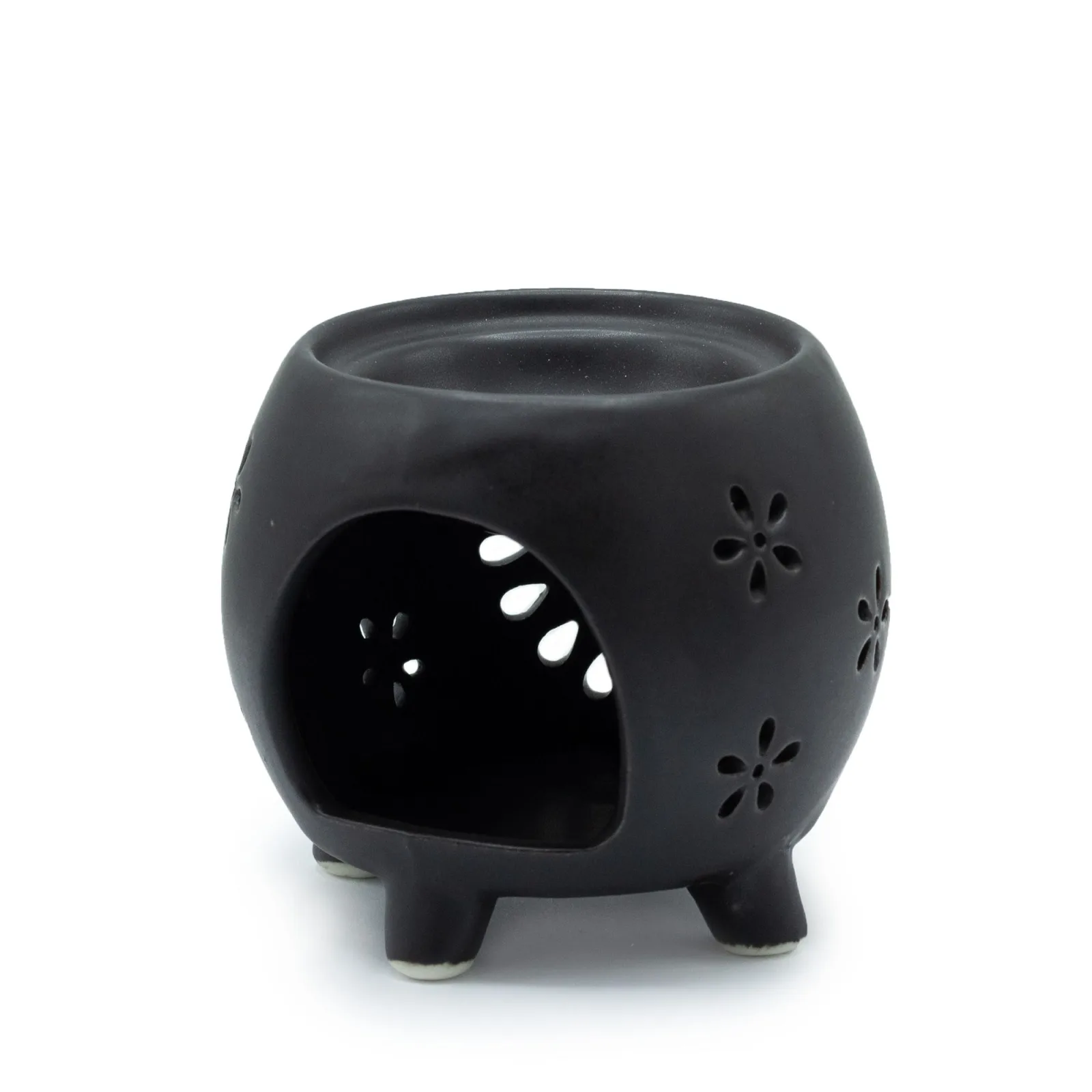 Kotlíková Aroma Lampa - Výbuch Květin - Matná Černá