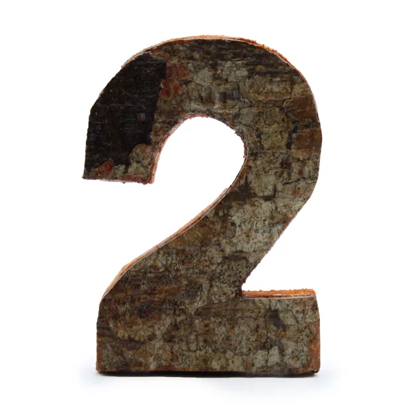 Číslo - Rustikální Kůra - 2  - 7cm