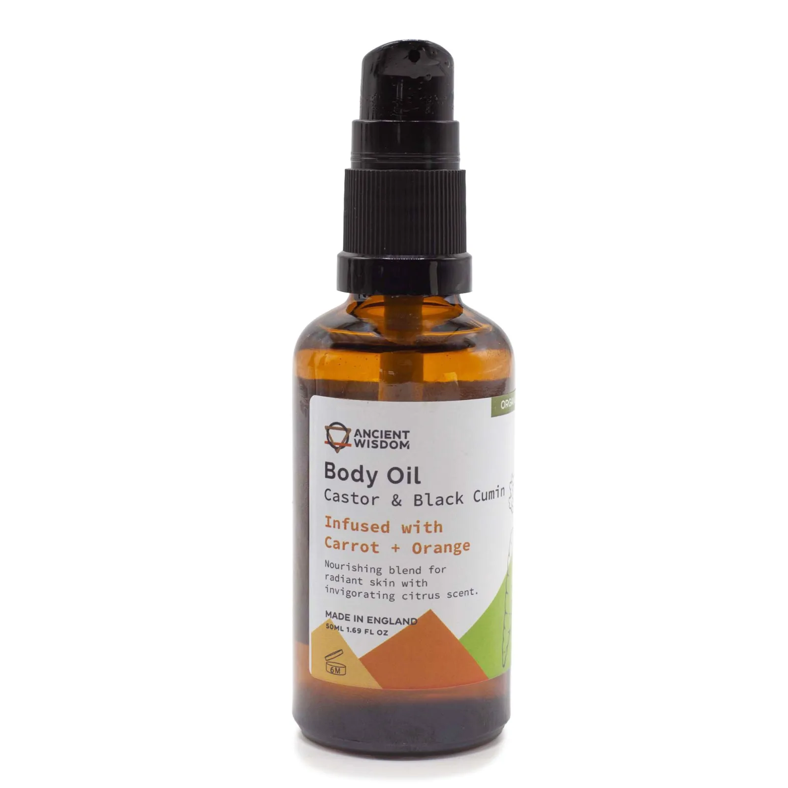 Organický Tělový Olej 50ml - Mrkev & Pomeranč