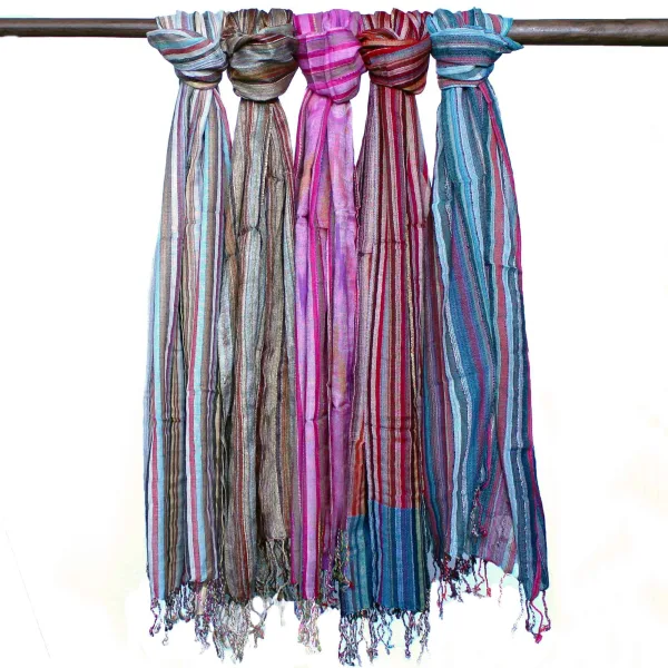 Indické Boho Šátky - 50x180cm - Náhodné Modré