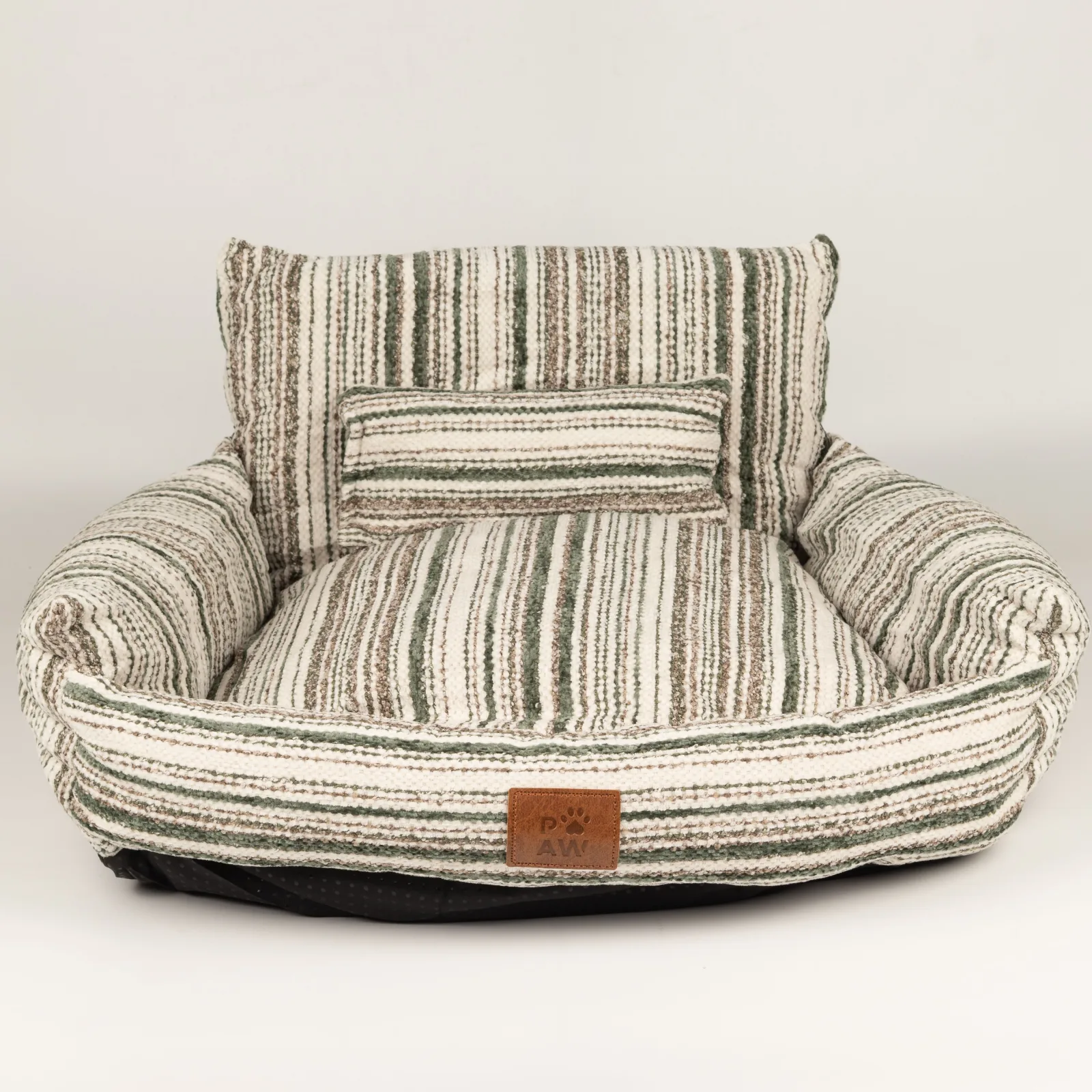 Paw Bed - Malá pohovka - Hnědé pruhy - 50x50x26 cm
