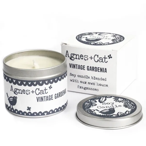 200g Svíčka v Plechovce - Dárkové Balení - Vintage Gardenia