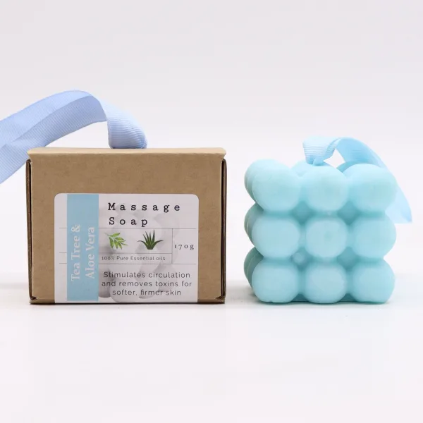 Jednotlivě Balené Masážní Mýdlo -  Tea Tree & Aloe Vera