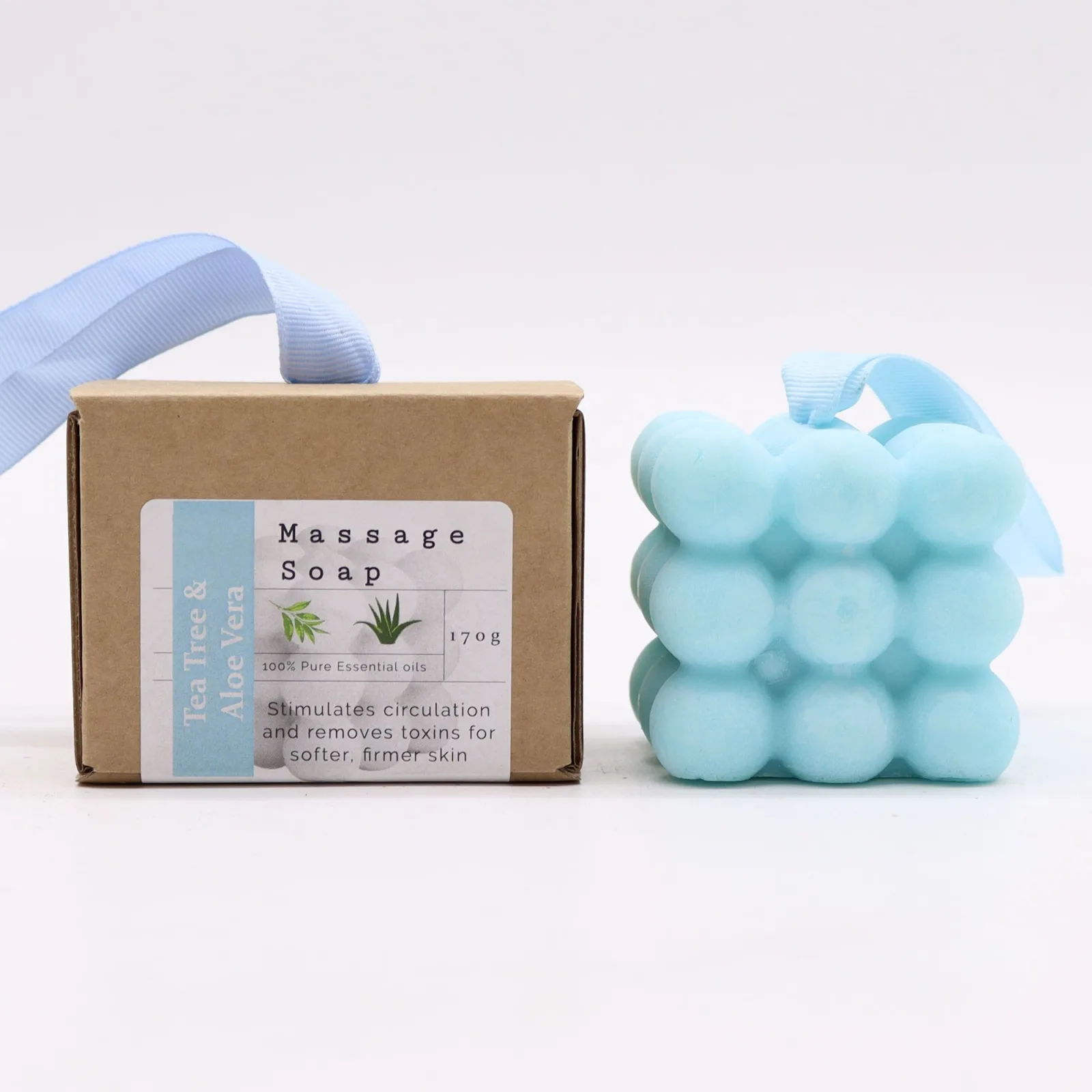 Jednotlivě Balené Masážní Mýdlo -  Tea Tree & Aloe Vera