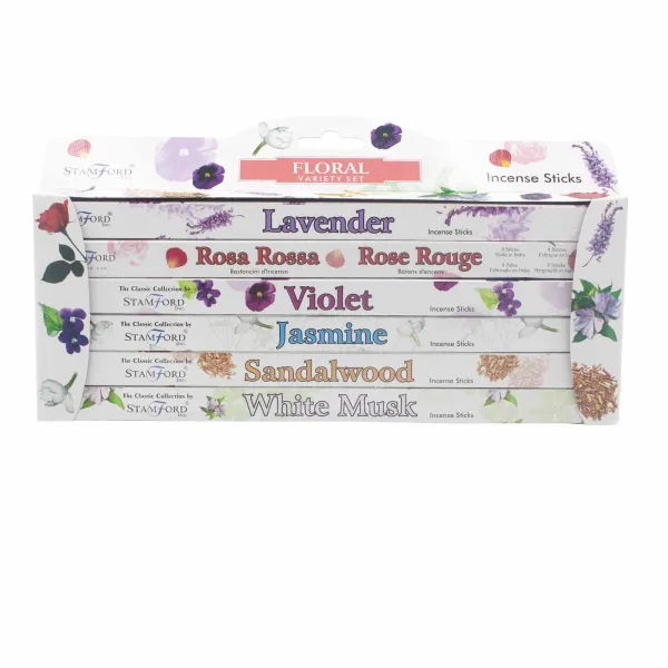 Vonné Tyčinky Stamford - Dárkový Set 6 Krabiček - Květiny