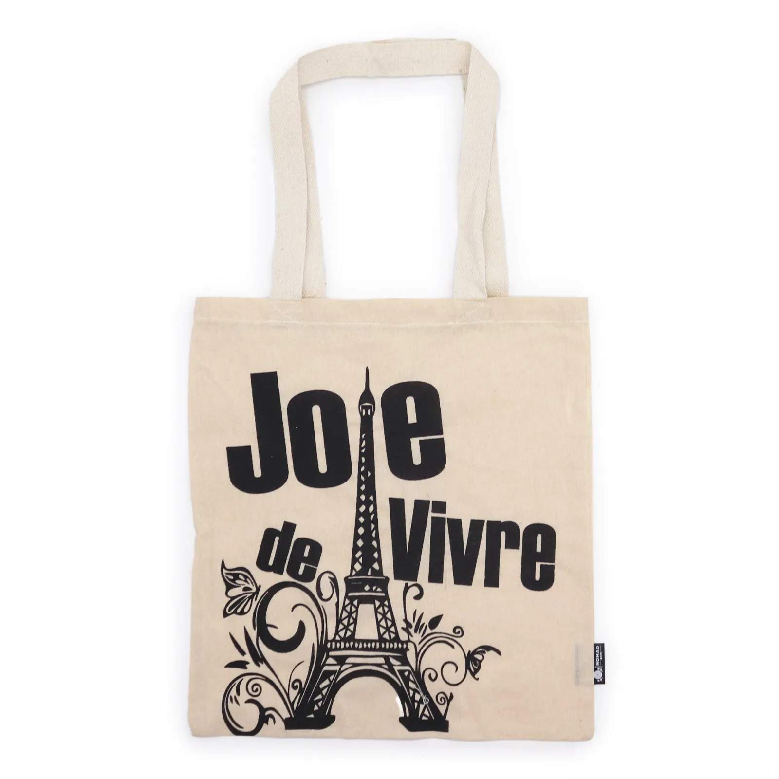 Ikonická Základní Taška - Joie de Vivre- (40x36cm) - Přírodní 4oz