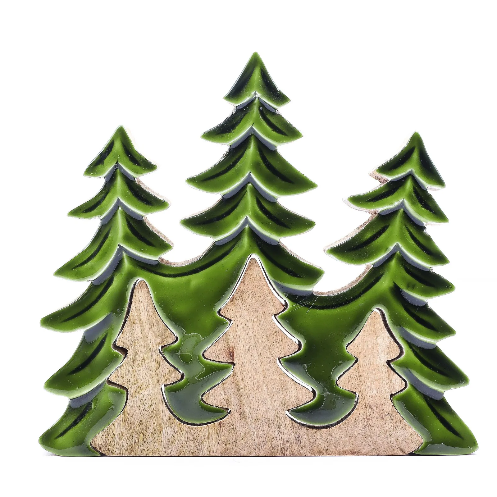 Ztraceni v Lese - 3 Stromy 3D - Dřevěná Dekorace 20x23cm