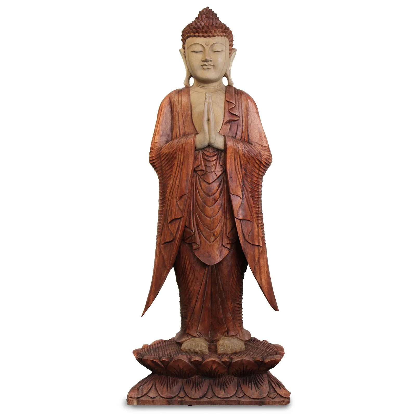 Ručně Vyřezávaná Socha Buddhy - Vítejte - 100cm