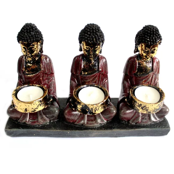 Antický Buddha - Svícen - Oddaná Trojice