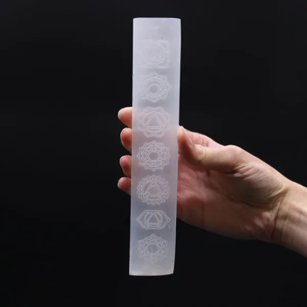 Plochý Selenitový Blok 20cm - Chakra