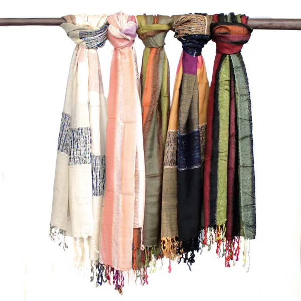 Velké Indické Boho Šátky - 75x180cm - Náhodné Zelené