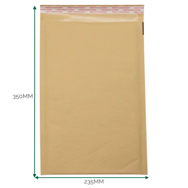 Obálka z Kraftového Papíru s Bublinkovou Fólií (235x350+40mm)