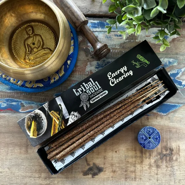 Tribal Soul Spirituální Vonné Tyčinky a Keramický Držák - Čištění Energie