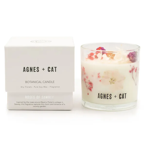 Agnes & Cat Botanická Sójová Svíčka - Růže Sawrey
