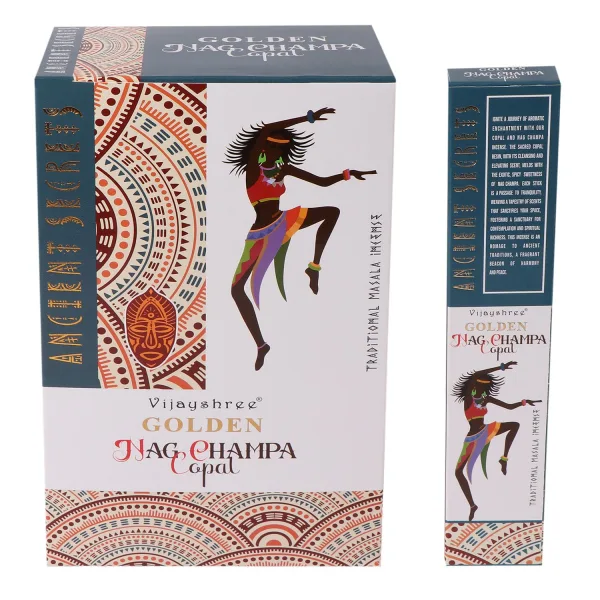 15g Vonné Tyčinky Golden - Kopál & a Nag Champa