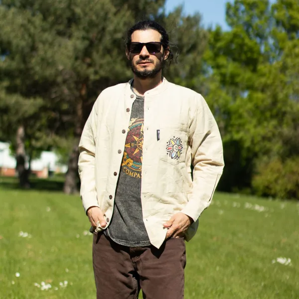 Nomad Sari Káthmandů Košile - Kámen - XL