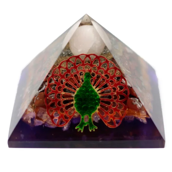 Orgonit Pyramida - 70 mm - Páv