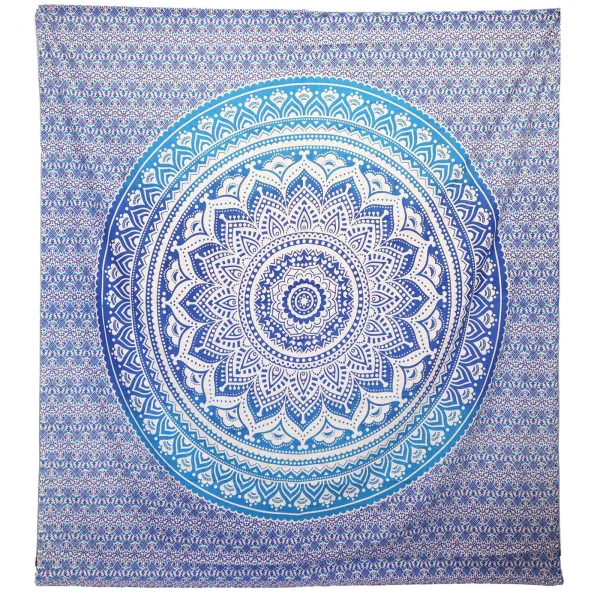 Nástěnný Závěs / Plážové Prostěradlo - Umrao Mandala - Modrá